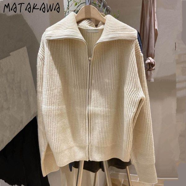 women's jackets matakawa woman jacket korean fashion autumn all-match solid knitwear cardigan straight coat women casual elegant, Black;brown
women's jackets matakawa woman jacket korean fashion autumn all-match solid knitwear cardigan straight coat women casual elegant, Black;brown