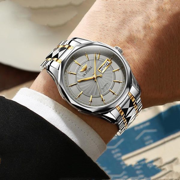 wristwatches business trend mechanical watch waterproof men men's, Slivery;brown
wristwatches business trend mechanical watch waterproof men men's, Slivery;brown