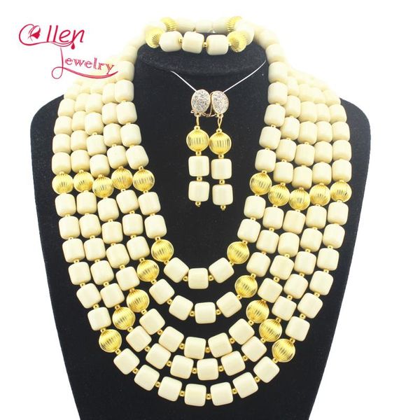 earrings & necklace nigerian wedding african coral beads jewelry set sets w11390, Silver
earrings & necklace nigerian wedding african coral beads jewelry set sets w11390, Silver