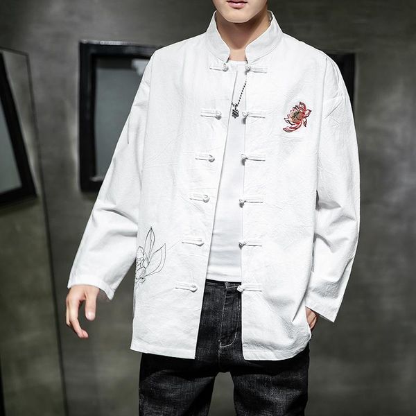 ethnic clothing cotton linen lotus chinese embroidery jackets buckle oriental mens large size mandarin style white, Red
ethnic clothing cotton linen lotus chinese embroidery jackets buckle oriental mens large size mandarin style white, Red