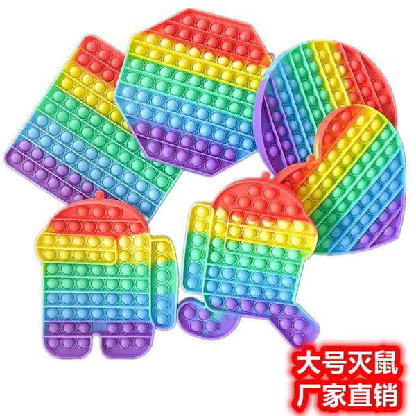super large size deskpuzzle toy rainbow keychain press decompression silicone deratization pioneer
super large size deskpuzzle toy rainbow keychain press decompression silicone deratization pioneer