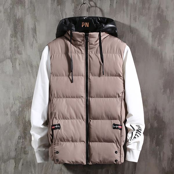 men's autumn and coat korean trend thickened leisure down cotton hooded warm shoulder winter vest fashion, Black;white
men's autumn and coat korean trend thickened leisure down cotton hooded warm shoulder winter vest fashion, Black;white