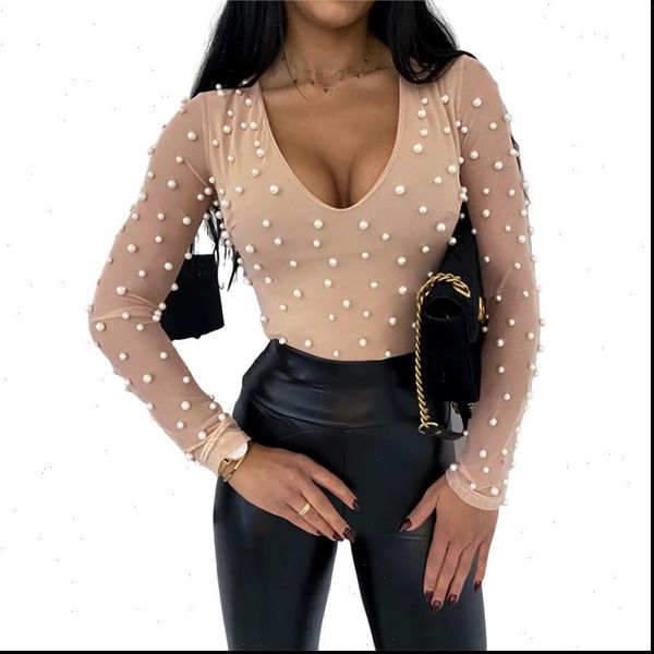 2021 spring summer blouses womens beading mesh perspective splice long sleeve v neck slim shirts blouse female clothing, White
2021 spring summer blouses womens beading mesh perspective splice long sleeve v neck slim shirts blouse female clothing, White