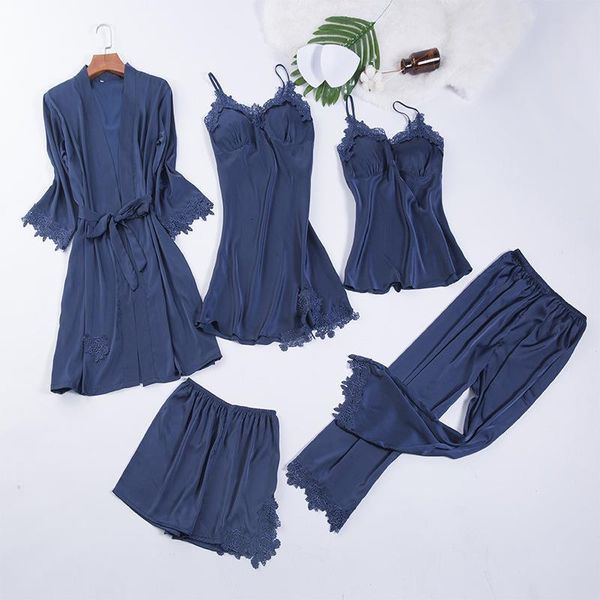v-neck nightgown sleep set navy blue womens 5pcs nightwear lace pajamas strap sleepwear robe gown lounge sleeveless nighties, Black;red
v-neck nightgown sleep set navy blue womens 5pcs nightwear lace pajamas strap sleepwear robe gown lounge sleeveless nighties, Black;red