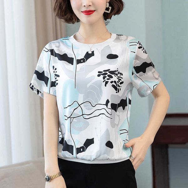 women's vintage shirt chiffon blouse for women satin summer printing o-neck embroidery female basic s 210604, White
women's vintage shirt chiffon blouse for women satin summer printing o-neck embroidery female basic s 210604, White