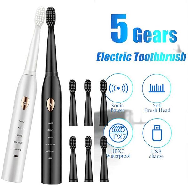 smart electric toothbrush 6pcs ultrasonic sonic deep cleaning rechargeable tooth brushestimer brush
smart electric toothbrush 6pcs ultrasonic sonic deep cleaning rechargeable tooth brushestimer brush