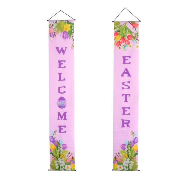 1 pair of welcome easter door curtain decorative hanging couplets creative hanging flag home ornament
1 pair of welcome easter door curtain decorative hanging couplets creative hanging flag home ornament