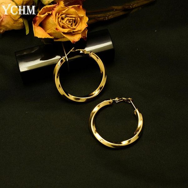 hoop & huggie stainless steel earrings for women 3cm/4cm hoops gold plated korean acero inoxidable joyeria mujer ychm, Golden;silver
hoop & huggie stainless steel earrings for women 3cm/4cm hoops gold plated korean acero inoxidable joyeria mujer ychm, Golden;silver