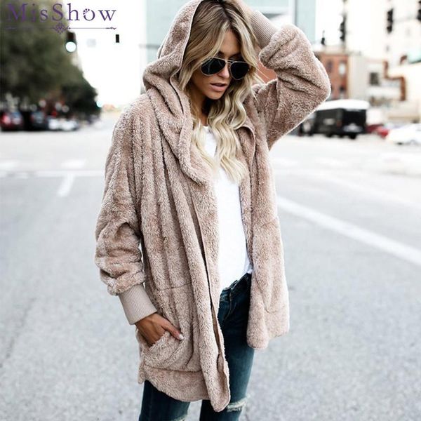 women's jackets faux fur hooded plus size autumn coat women warm open stitch long sleeve reversible coats and casaco feminino, Black;brown
women's jackets faux fur hooded plus size autumn coat women warm open stitch long sleeve reversible coats and casaco feminino, Black;brown