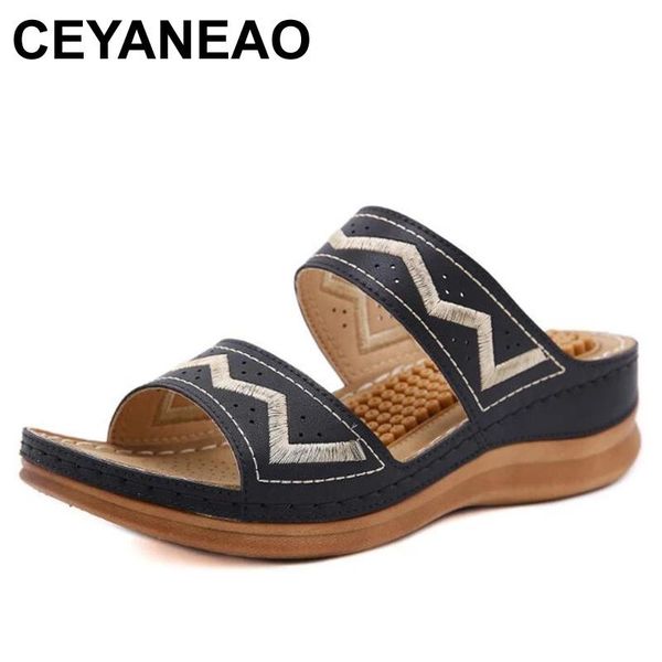 ceyaneao summer shoes for women wedge massage slippers open toe sandals vintage anti-slip casual flip flop female beach shoes, Black
ceyaneao summer shoes for women wedge massage slippers open toe sandals vintage anti-slip casual flip flop female beach shoes, Black