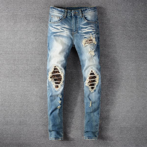 2021 new high street fashion retro blue slim fit destroyed ripped men punk pants patchwork designer hip hop jeans homme je4y
2021 new high street fashion retro blue slim fit destroyed ripped men punk pants patchwork designer hip hop jeans homme je4y
