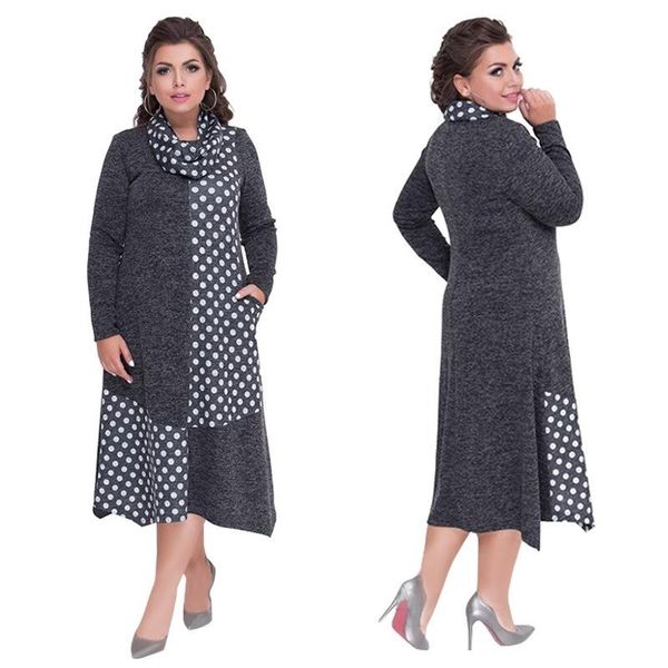 casual dresses plus size long sweater o-neck pockets scarf dress sleeve elegant women vestido de noche, Black;gray
casual dresses plus size long sweater o-neck pockets scarf dress sleeve elegant women vestido de noche, Black;gray