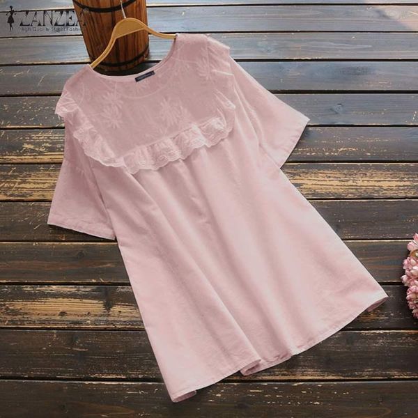 zanzea summer women vintage short sleeve ruffles blouse casual o neck cotton linen shirt loose solid blusas chemise mujer, White
zanzea summer women vintage short sleeve ruffles blouse casual o neck cotton linen shirt loose solid blusas chemise mujer, White