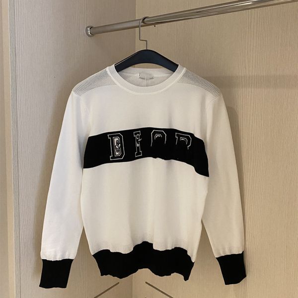 high version 21ss didio college style early autumn new embroidered letter pullover round neck women's sweater 07225, Black
high version 21ss didio college style early autumn new embroidered letter pullover round neck women's sweater 07225, Black