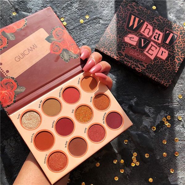 eye shadow shimmer matte eyeshadow makeup palette 12 colors sweet talk nude glow pigment long lasting cosmetic set
