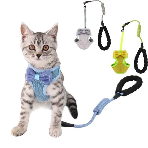 cat collars & leads pet harness collar for cats puppies soft leash with cute bow breathable vests accessories anti-breakaway
cat collars & leads pet harness collar for cats puppies soft leash with cute bow breathable vests accessories anti-breakaway