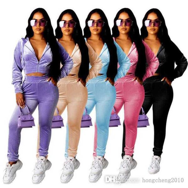 desinger women 2 piece outfits solid velvet hoodies tracksuits zipper long sleeve jacket + legging sportswear fall winter solid color, White
desinger women 2 piece outfits solid velvet hoodies tracksuits zipper long sleeve jacket + legging sportswear fall winter solid color, White