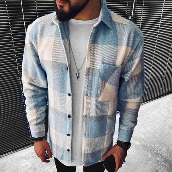 new 2021 spring man vintage plaid print men's fahsion casual turn-down collar button coats autumn male jackets streetwears eulg, Black;brown
new 2021 spring man vintage plaid print men's fahsion casual turn-down collar button coats autumn male jackets streetwears eulg, Black;brown