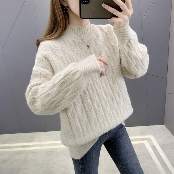 women's sweaters 6659 (east stair edge. 2) winter half a turtle neck twist sweater long-sleeved loose 40, White;black
women's sweaters 6659 (east stair edge. 2) winter half a turtle neck twist sweater long-sleeved loose 40, White;black