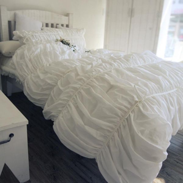 bedding sets solid color princess cotton milk white three-dimensional ruffles bubble piano korean bed skirt full king set yw
bedding sets solid color princess cotton milk white three-dimensional ruffles bubble piano korean bed skirt full king set yw