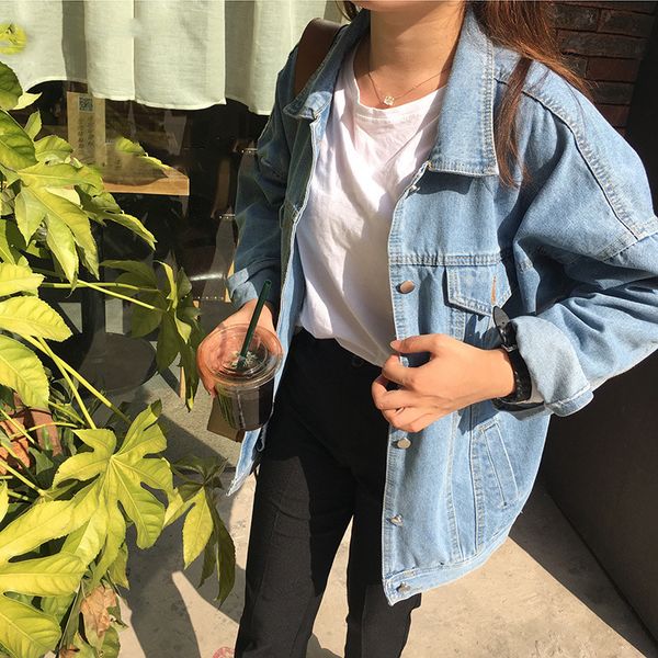 retro jackets denim turn-down collar ladies'pockets leisure women's jacket in the simple korean fashion chic zca3, Black;brown
retro jackets denim turn-down collar ladies'pockets leisure women's jacket in the simple korean fashion chic zca3, Black;brown