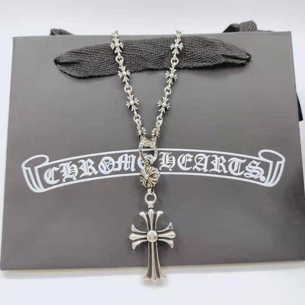 design jewelry croix long cross pendant necklace men's and women's sweater chain, Silver
design jewelry croix long cross pendant necklace men's and women's sweater chain, Silver