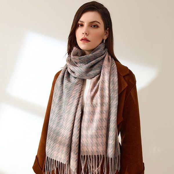 scarves retro design patchwork colour houndstooth imitated cashmere women pashmina winter warm long scarf, Blue;gray
scarves retro design patchwork colour houndstooth imitated cashmere women pashmina winter warm long scarf, Blue;gray