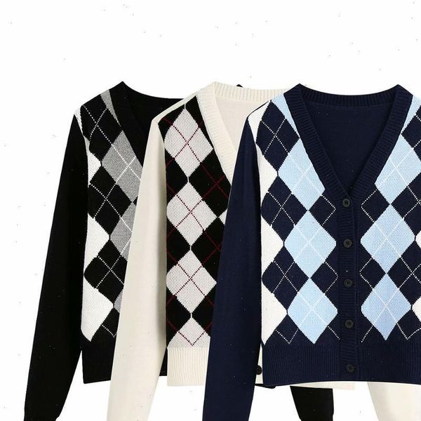 2021 new women sweater black white blue plaid knitted v neck long sleeve sweater casual loose style female woman clothes, White;black
2021 new women sweater black white blue plaid knitted v neck long sleeve sweater casual loose style female woman clothes, White;black