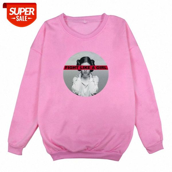 foreign trade sweater fight like a girl printing round neck loose plus velvet can #su0z, Black
foreign trade sweater fight like a girl printing round neck loose plus velvet can #su0z, Black