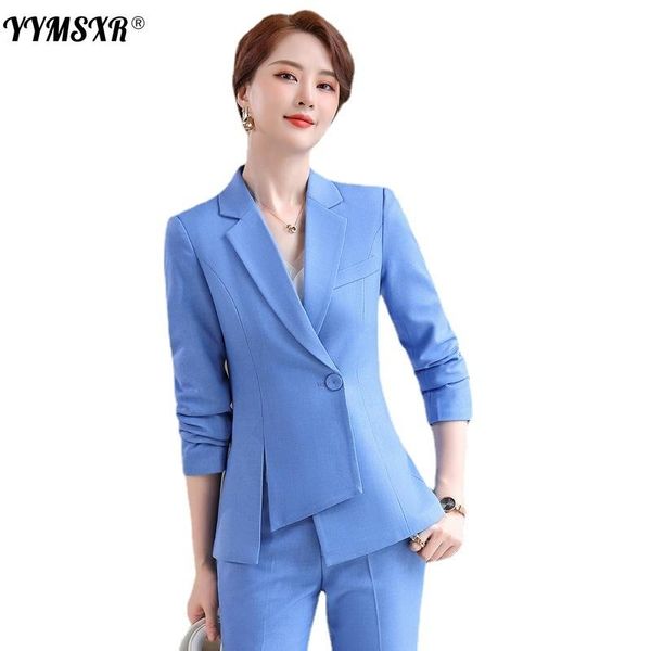 women's two piece pants elegant office suit two-piece autumn and winter female long-sleeved professional jacket wear, White
women's two piece pants elegant office suit two-piece autumn and winter female long-sleeved professional jacket wear, White