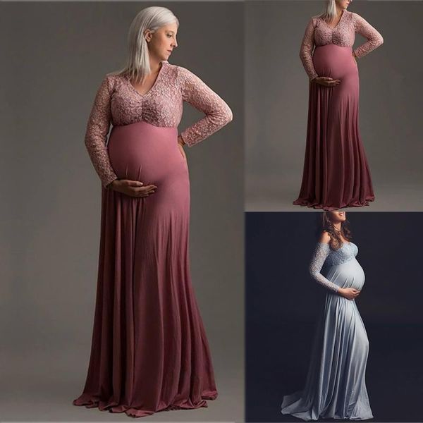 maternity dresses 4# women v-neck lace stitching pregnants pography props long dress 2021, White
maternity dresses 4# women v-neck lace stitching pregnants pography props long dress 2021, White