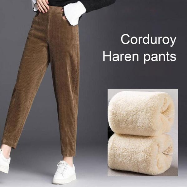 women's pants & capris casual corduroy warm plush elastic waist straight winter trousers for daily wear autumn and 2021, Black;white
women's pants & capris casual corduroy warm plush elastic waist straight winter trousers for daily wear autumn and 2021, Black;white