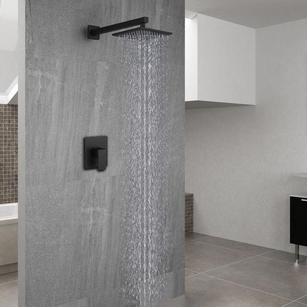 bathroom products black shower set single function waterfall rain shower faucet embedded box mixer valve concealed
bathroom products black shower set single function waterfall rain shower faucet embedded box mixer valve concealed