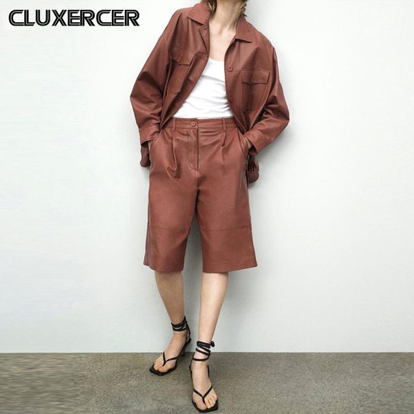 women's tracksuits autumn winter fashion faux leather 2 pieces set women solid jackets coat +high waist shorts suits female loose outfi, Gray
women's tracksuits autumn winter fashion faux leather 2 pieces set women solid jackets coat +high waist shorts suits female loose outfi, Gray