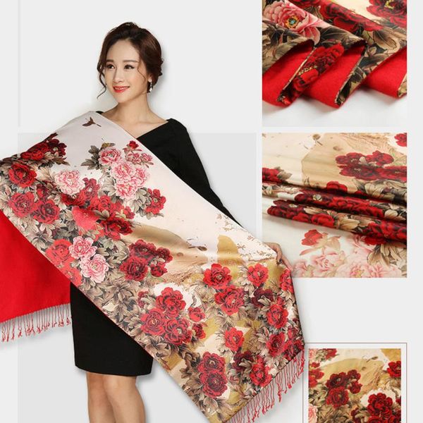winter spring women scarves long double-sided scarf chinese style silk shawl ladies wrap cashmere muffler accessories, Blue;gray
winter spring women scarves long double-sided scarf chinese style silk shawl ladies wrap cashmere muffler accessories, Blue;gray
