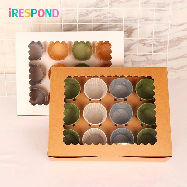 gift wrap 50pcs cupcake paper box white wedding party dessert candy kraft packaging windows muffin cake boxes 12 holders
gift wrap 50pcs cupcake paper box white wedding party dessert candy kraft packaging windows muffin cake boxes 12 holders