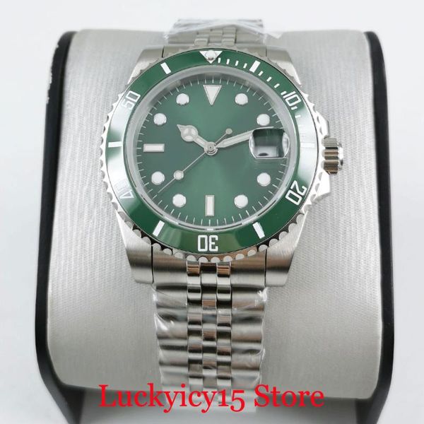 men watch nh35 24 jewels miyota 8215 green sterile dial sub case screw down crown jubilee bracelet date looking glass, Slivery;brown
men watch nh35 24 jewels miyota 8215 green sterile dial sub case screw down crown jubilee bracelet date looking glass, Slivery;brown