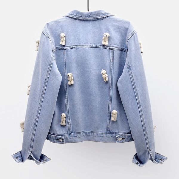 korean fashion light blue short denim coat women outerwear chaquetas mujer big size loose appliques jeans jacket female 1opo, Black;brown
korean fashion light blue short denim coat women outerwear chaquetas mujer big size loose appliques jeans jacket female 1opo, Black;brown