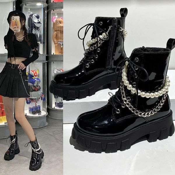 boots 2021 autumn motorcycle women's ankle retro ladies platform for women punk female shoes, Black
boots 2021 autumn motorcycle women's ankle retro ladies platform for women punk female shoes, Black