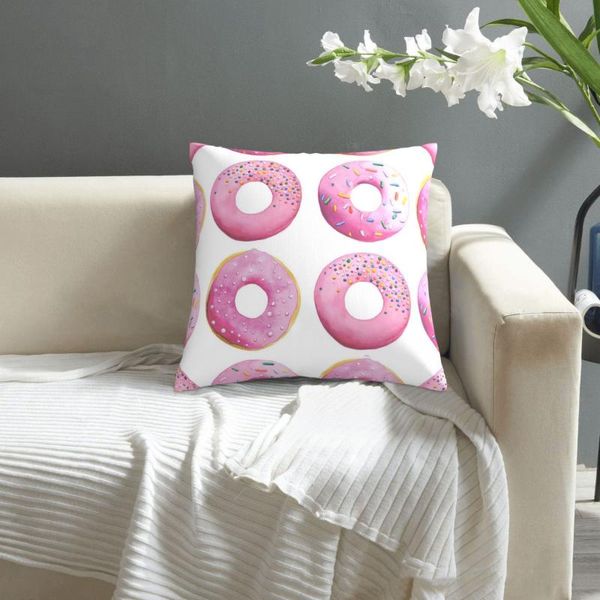 pillow pink donuts pattern (1) pillowcase printed cushion cover sofa waist