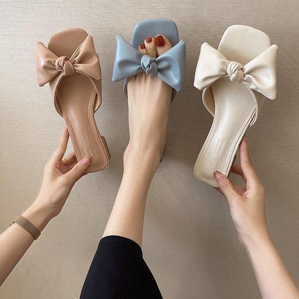 slippers summer slipper women shoes bow knot ladies square high heels outside fashion slides casual woman sexy, Black
slippers summer slipper women shoes bow knot ladies square high heels outside fashion slides casual woman sexy, Black