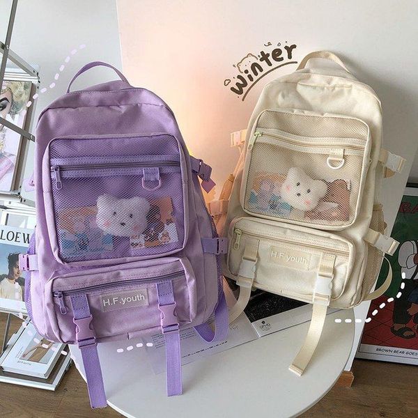 backpack purple black waterproof nylon for teenage girls high capacity shoulder bag fashion school bags bagpack travel 
backpack purple black waterproof nylon for teenage girls high capacity shoulder bag fashion school bags bagpack travel