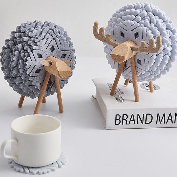 mats & pads christmas decoration snowflake placemat coasters with wooden antelope holder for cups mugs coffee wine glass bar 44
mats & pads christmas decoration snowflake placemat coasters with wooden antelope holder for cups mugs coffee wine glass bar 44