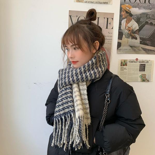 scarves 2021 women winter thick fashion soft warm lady imitation cashmere white and black long houndstooth scarf with tassel, Blue;gray
scarves 2021 women winter thick fashion soft warm lady imitation cashmere white and black long houndstooth scarf with tassel, Blue;gray