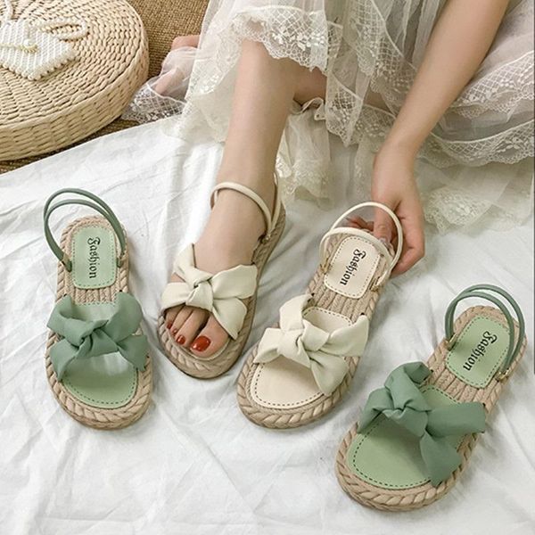 sandals summer fairy style retro women gladiator peep toe cut out flat sole slip-on bowknot ladies casual slippers, Black
sandals summer fairy style retro women gladiator peep toe cut out flat sole slip-on bowknot ladies casual slippers, Black