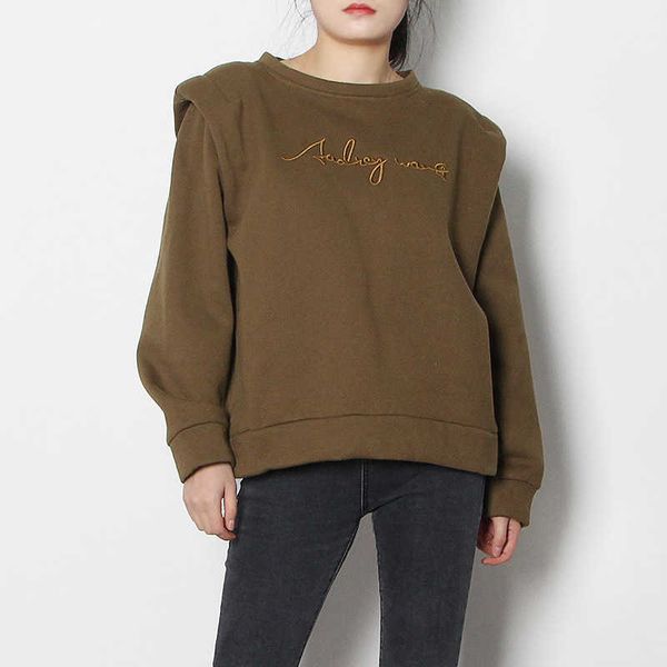 fashion fleece hoodies 2021 spring letter embroidery loose tooling design short shoulder pad sweater women's 800, Black
fashion fleece hoodies 2021 spring letter embroidery loose tooling design short shoulder pad sweater women's 800, Black