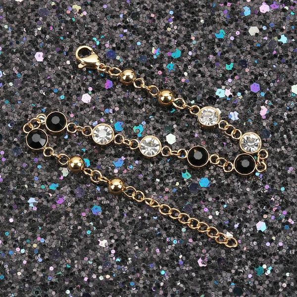 charm bracelets gold-plated stainless steel bracelet for women inlaid transparent&black rhinestone round bead lobster clasp jewelry 16.6cm 1, Golden;silver
charm bracelets gold-plated stainless steel bracelet for women inlaid transparent&black rhinestone round bead lobster clasp jewelry 16.6cm 1, Golden;silver
