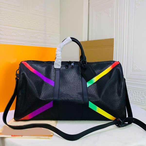 large tote bag rainbow travel bag luggage handbag men cowhide crossbody bag luggage leather interior zipper black shoulder strap
large tote bag rainbow travel bag luggage handbag men cowhide crossbody bag luggage leather interior zipper black shoulder strap