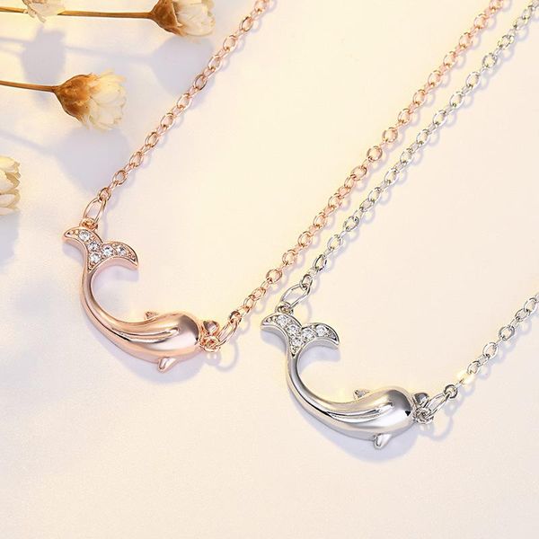 pendant necklaces charming female rose gold clavicle chain necklace fashion dolphin animal accessories exquisite cute girl jewelry gift, Silver
pendant necklaces charming female rose gold clavicle chain necklace fashion dolphin animal accessories exquisite cute girl jewelry gift, Silver