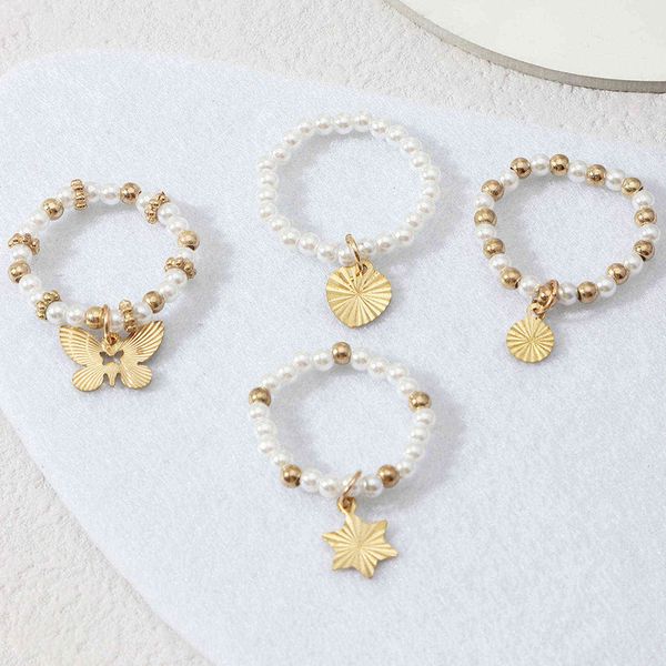 elastic pearl bead rings y2k aesthetic cute minimalist star jewelry for party women g1125, Slivery;golden
elastic pearl bead rings y2k aesthetic cute minimalist star jewelry for party women g1125, Slivery;golden